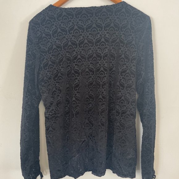 Talbots │ Patterned Velvet Top - Picture 6 of 7